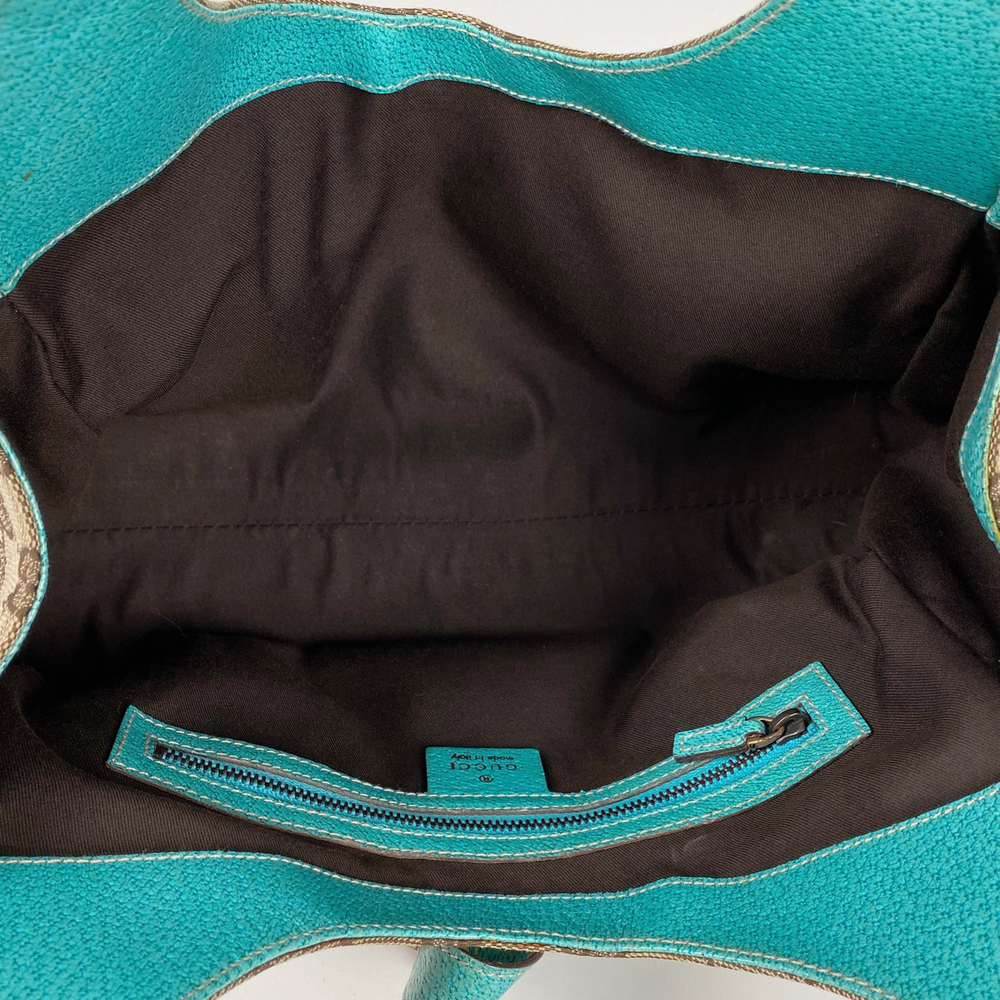 Gucci New Jackie Line GG Pattern Shoulder Bag Beige Light Blue - Picture 7 of 7